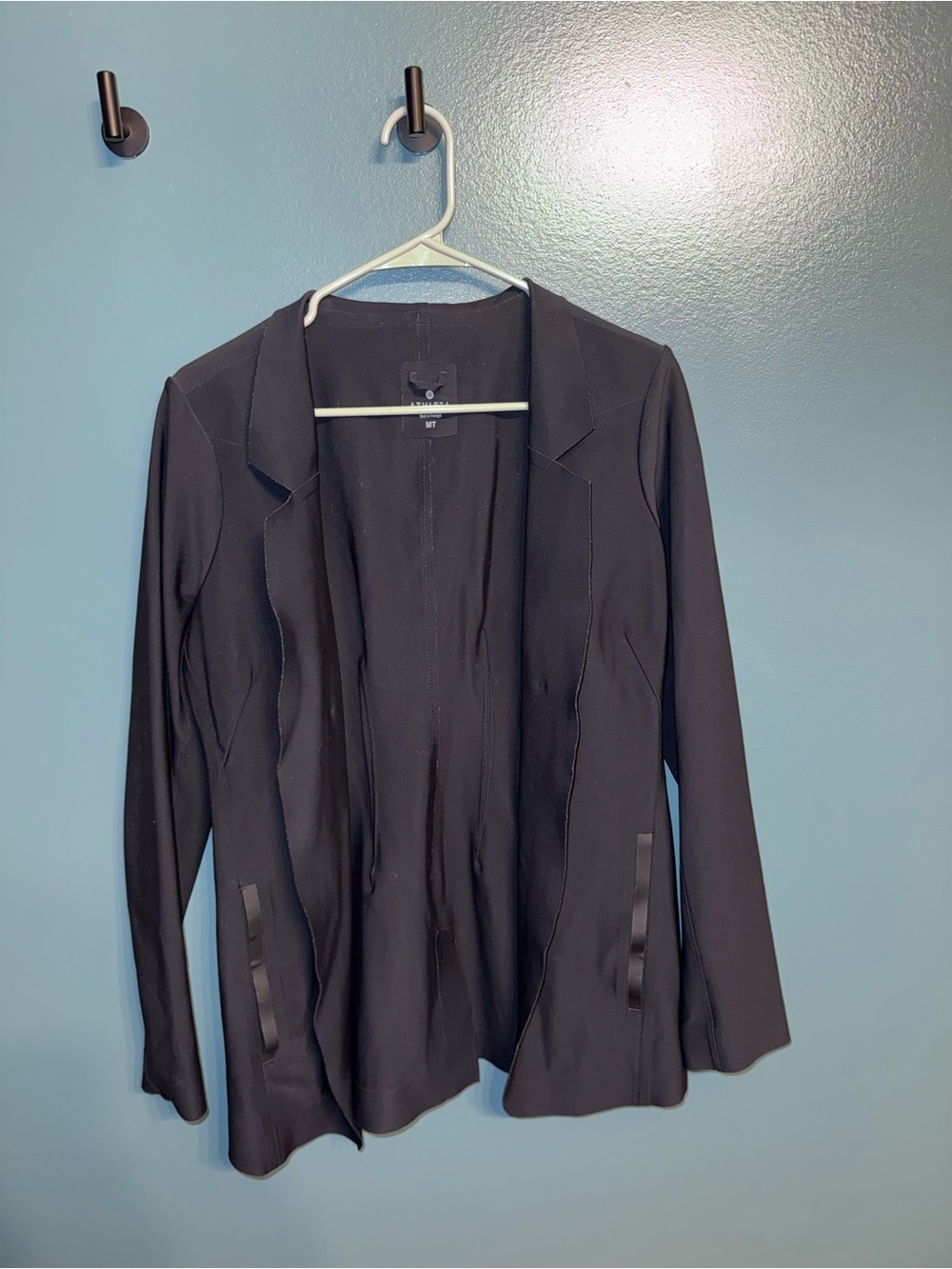 Womens Black Open Front Blazer Jacket